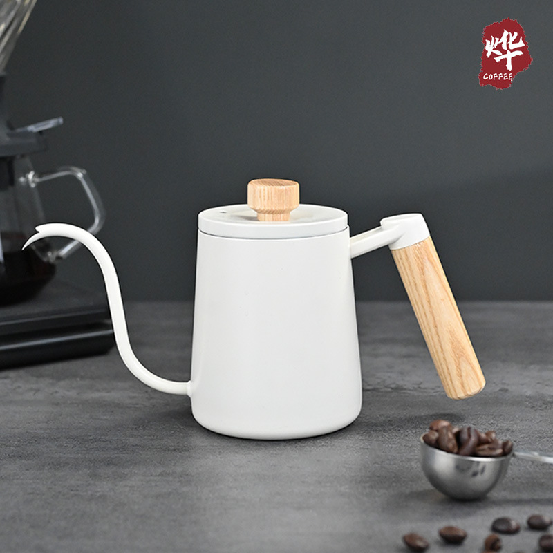 304 Stainless Steel Household Hand Coffee Pot 350ML Fine Mouth Hanging Ear Long Mouth Pot with Lid Thickened Gift Appliances 304 Stainless Steel Household Hand Coffee Pot 350ML Fine Mouth Hanging Ear Long Mouth Pot with Lid Thickened Gift Appliances