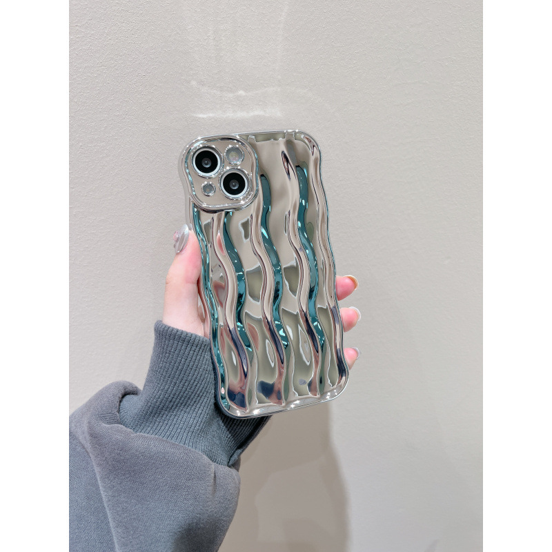 3c Cooking High-End Electroplated Water Ripple Wrist Strap Compatible With 13 Pro Max Case 14 New_voghion.com