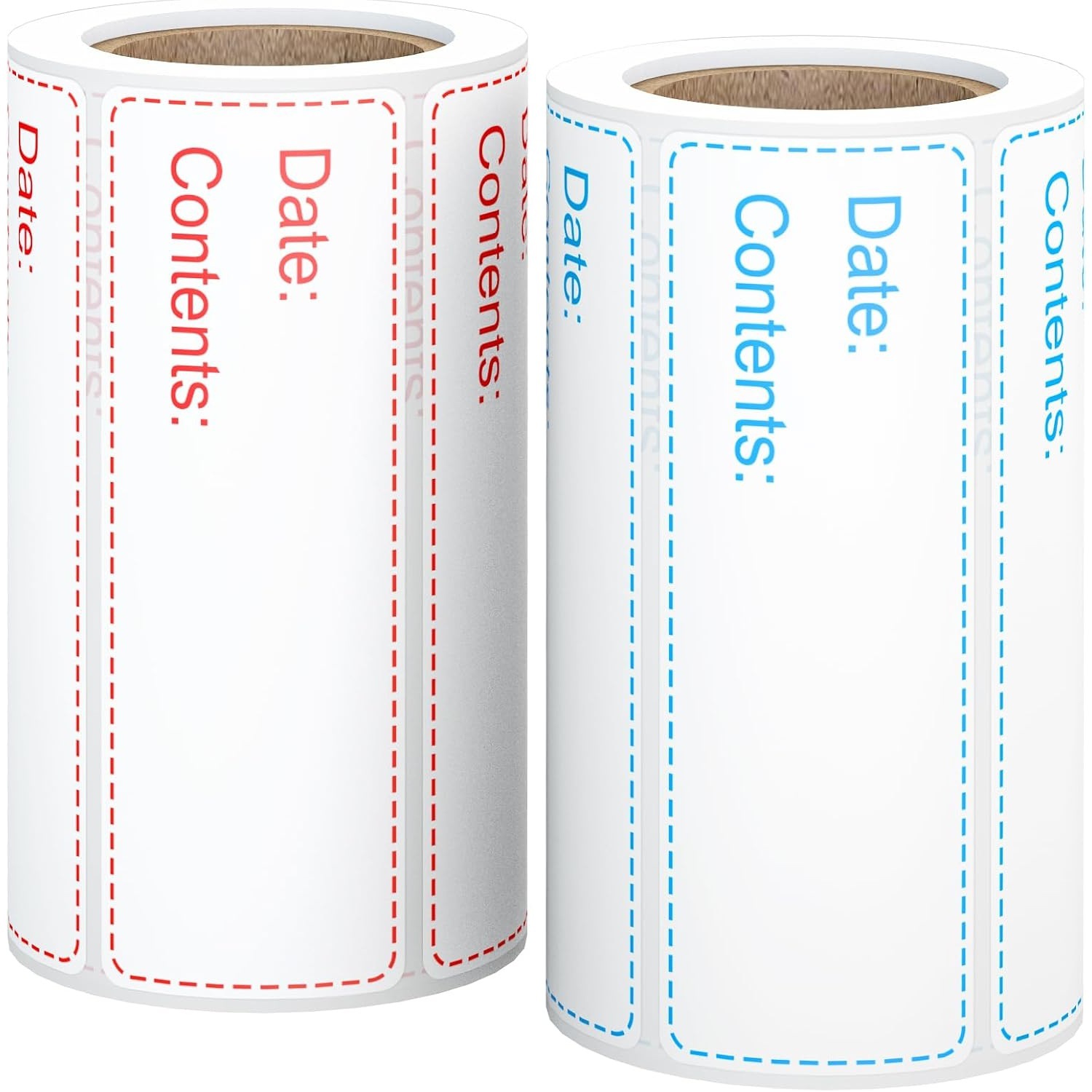 食品存储防水贴纸350片可移除冷藏标签2色便签卷