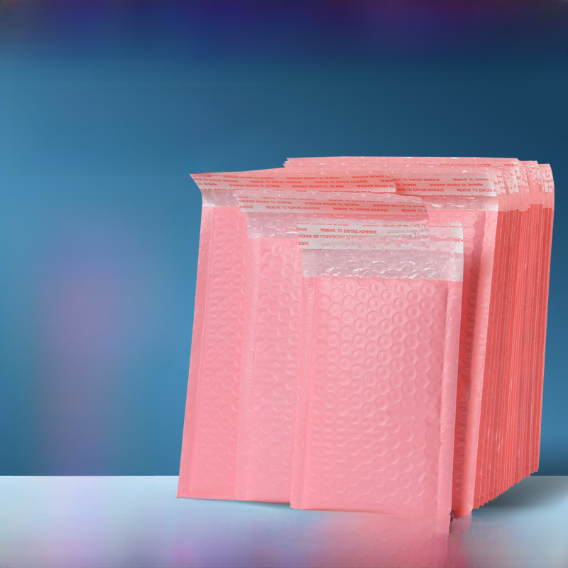 Pink long strip bubble bag, colored co-extruded film foam bag, black envelope bag, thick express bag, logistics packing bag