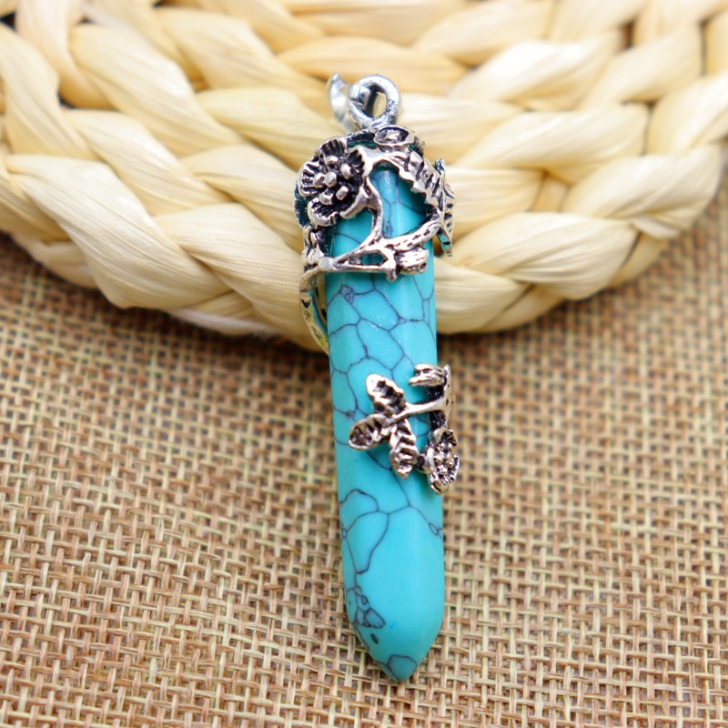 Ethnic Style Geometric Natural Crystal Plating Pendant Necklace 1 Piece display picture 4