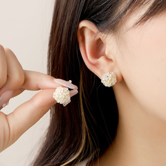 銀の針は簡単で、豪華で、精巧な水晶の刺繍の花のピアスの女性はダイヤモンドの甘い香りの高級感の耳飾りを入れます。