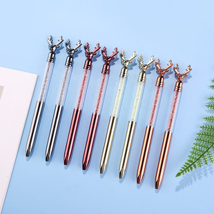 Cross-border Crystal antler ballpoint pen imitation metal ballpoint pen student creative Crystal ballpoint pen advertising pen wholesale