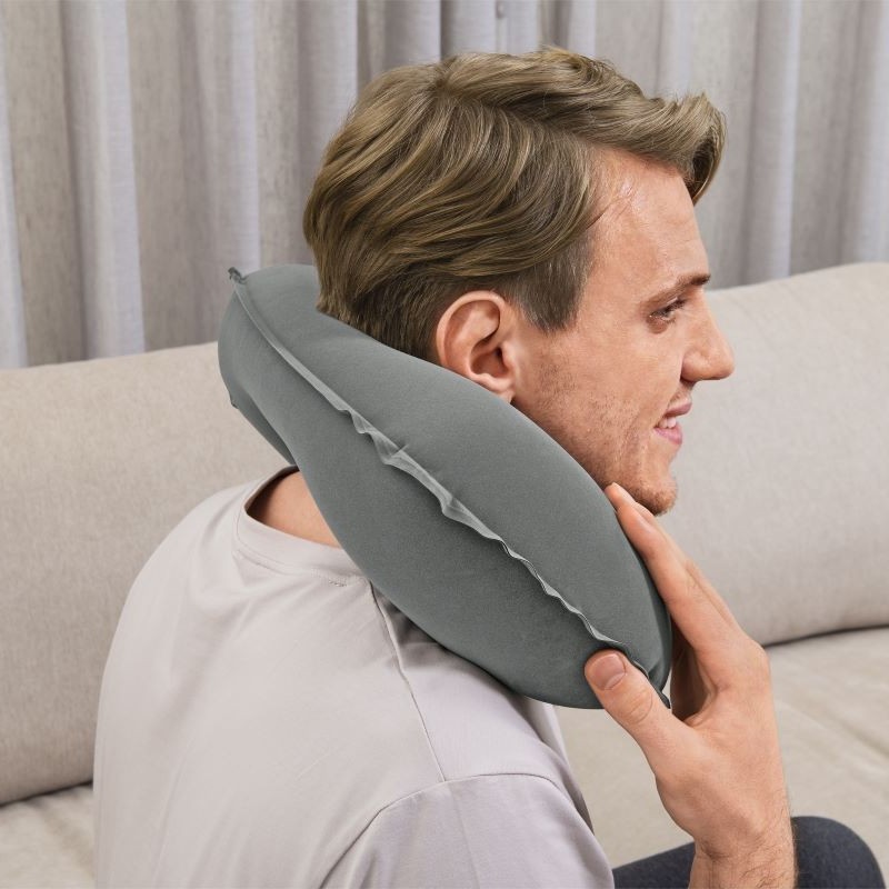 Almohada inflable de viaje Bestway 67006, en forma de U, cuello ergonómico, superficie aterciopelada y portátil image 2