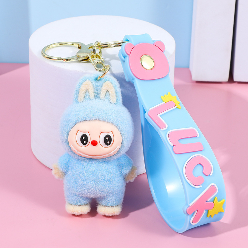 Labubu ラブブキーホルダー漫画出っ歯人形ランドセルペンダント車のキーチェーン小さなギフト卸売|undefined