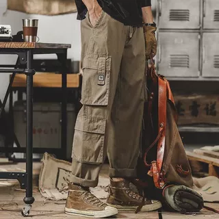 工装裤男款秋季多口袋宽松直筒裤子机能潮牌春秋款高级感休闲裤男