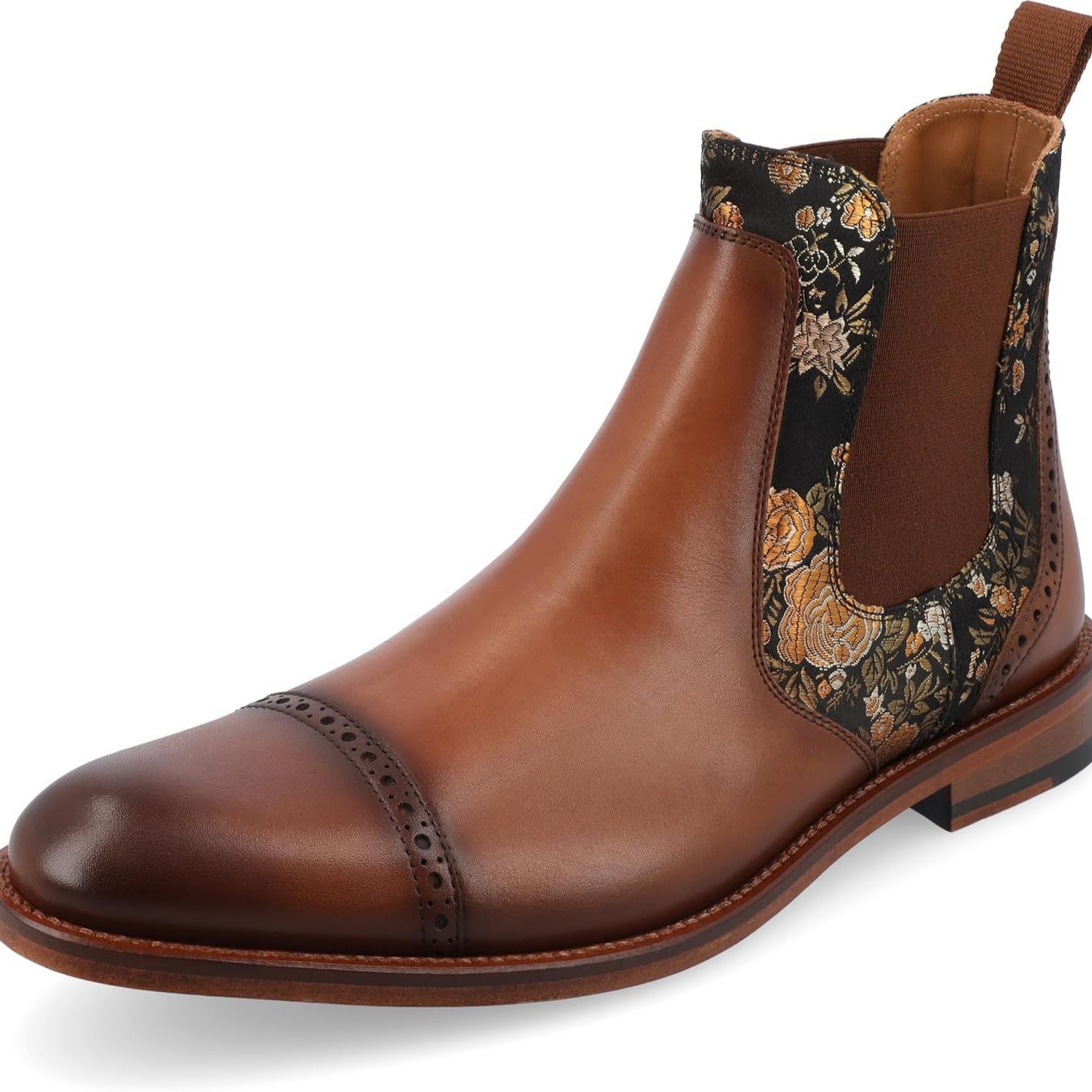 Botas de cuero de hombre de comercio exterior transfronterizo Botas de cuero bordadas Botas de cuero de hombre Botas Martin Botas de cuero de hombre grandes