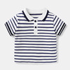 Children's overall, polo, short sleeve T-shirt, summer clothing, top for early age to go out, 0-3 years