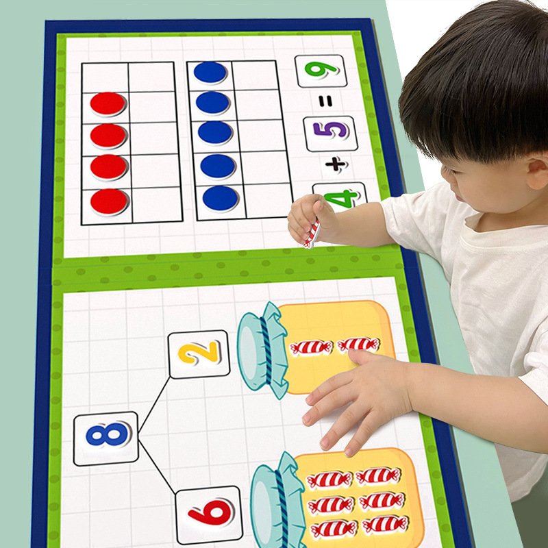 Diez cuadrícula matriz de iluminación digital jardín de infantes matemáticas aprendizaje aritmética de descomposición de los niños dentro de 20 adición y resta ayudas didácticas artefacto