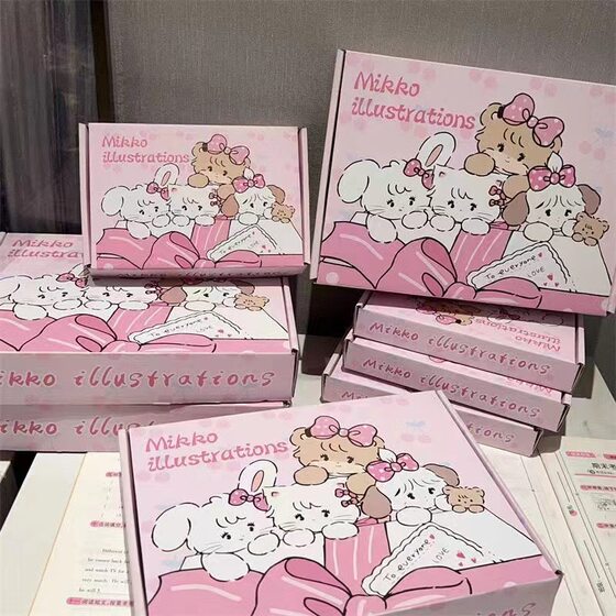 Cute mikko aircraft box ins style high beauty value girl heart box cat birthday gift student goo card packaging
