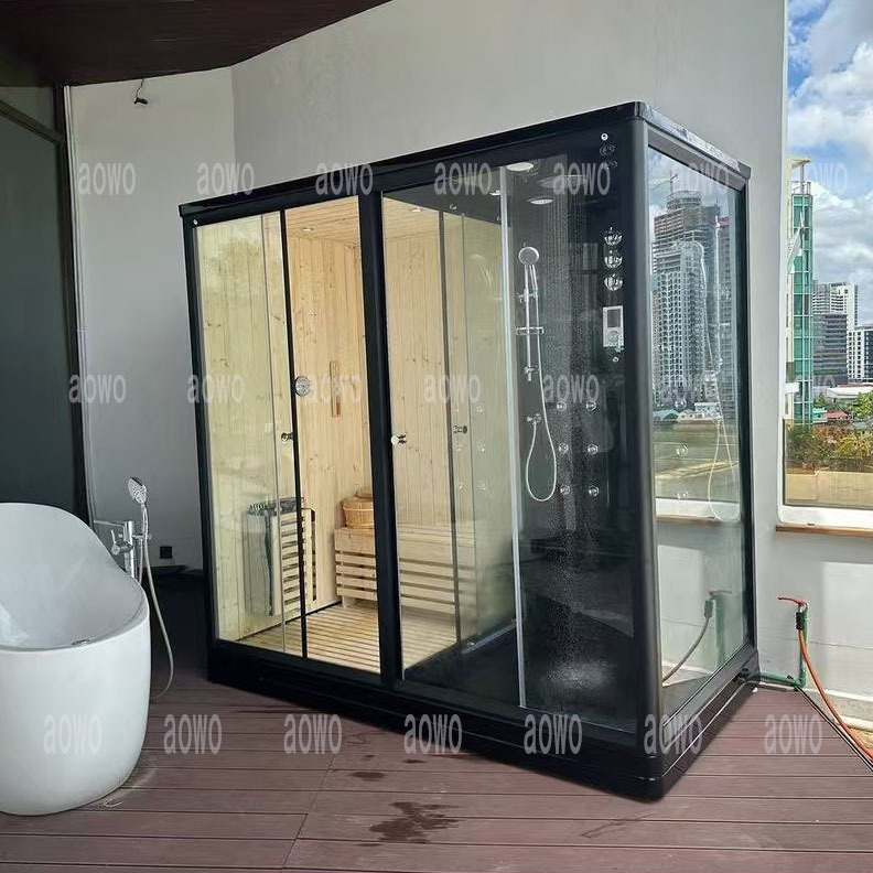 sala de vapor húmedo y seco, sala de vapor húmedo de tecia, sala de ducha húmeda de vapor, sala de club, sala de sauna, sala de vapor de sudor, separación húmeda y seca integrada