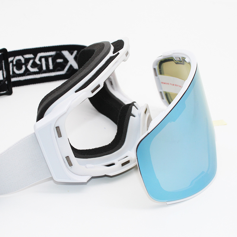 Magnetiniai optiniai cilindriniai sniego akiniai su akinimu ir apsauga nuo UV spindulių, padengti dengtais slidinėjimo akiniais_voghion.com