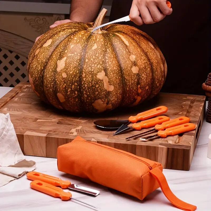 ハロウィーンカボチャ彫刻刀セットステンレス果物彫刻刀クロスボーダー陶泥道具スクレーパー彫刻工具|undefined
