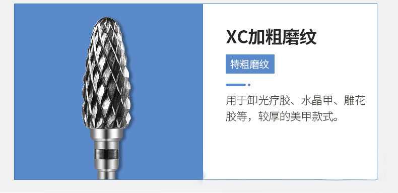 Imported Manicure Tungsten Steel Polishing Head to Remove Nails, Remove Dead Skin, Remove Phototherapy Glue, Crystal Extension Nail Electric Polisher, Universal