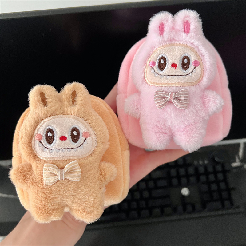 新しいラブブバニー小銭入れ漫画かわいいクロスボーダーミニバッグポータブル機内持ち込みバッグに掛けることができます|undefined