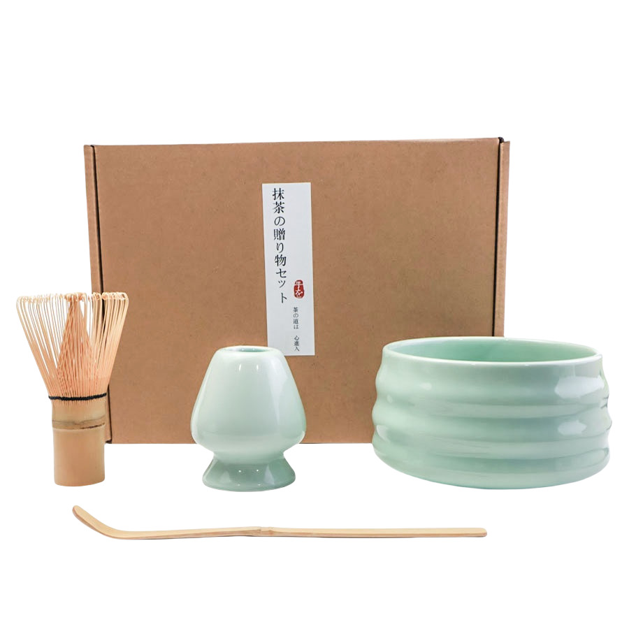 Taza de té de estilo japonés, cepillo de matcha, herramientas de matcha, taza de té de la dinastía Song, caja de regalo de set de matcha