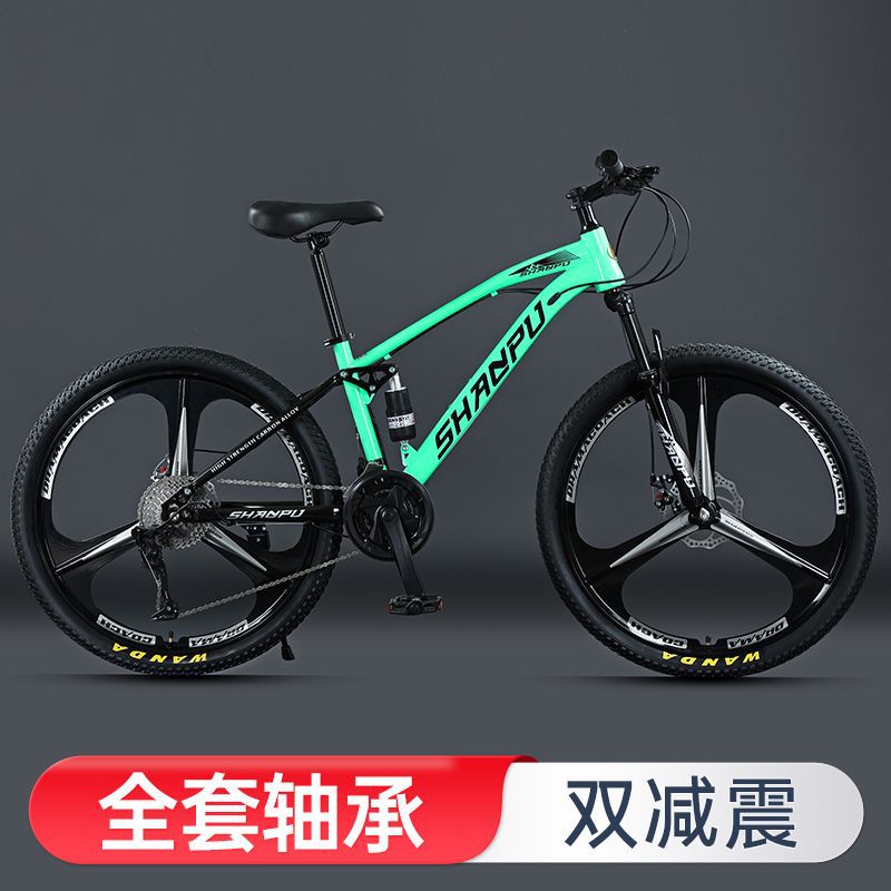 Shock-absorbing off-road road mountain bike with brake system for…