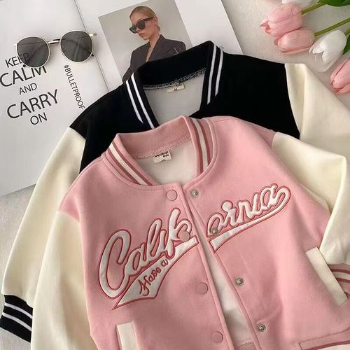 Children's Spring and Autumn New Arrival Alphabet Baseball Jacket Outerwear, Baby Girl Fashion Baseball Coat Warm Top