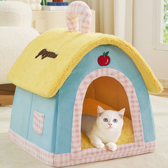 猫窝冬日加厚保暖可拆洗封闭式安全感猫咪房子四季通用宠物狗别墅