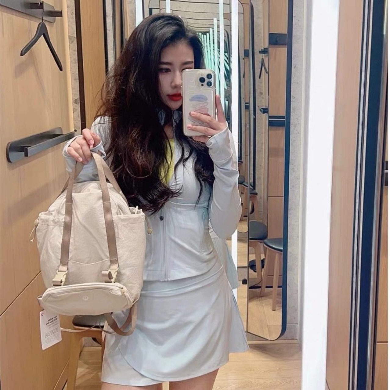 Lulu 피트니스 엄마와 아이 가방 다기능 경량 야외 배낭 크로스 바디 가슴 가방 허리 가방 3-in-1 배낭