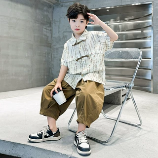 儿童装男童夏装古风汉服套装2026新款夏季中大童中国风夏款唐装潮
