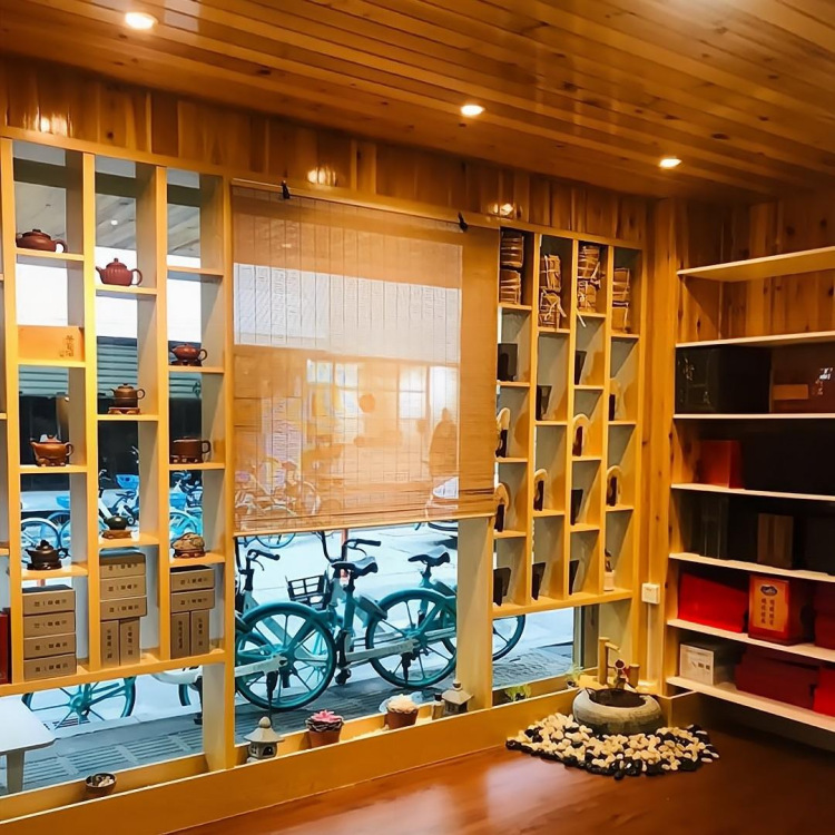 New Chinese-Style Curtains, Roller Blinds, Bamboo Curtains, Roman Blinds, Sunshade, Tea Room, Balcony Partition, Bamboo Silk, Bamboo Material, Bamboo Weaving