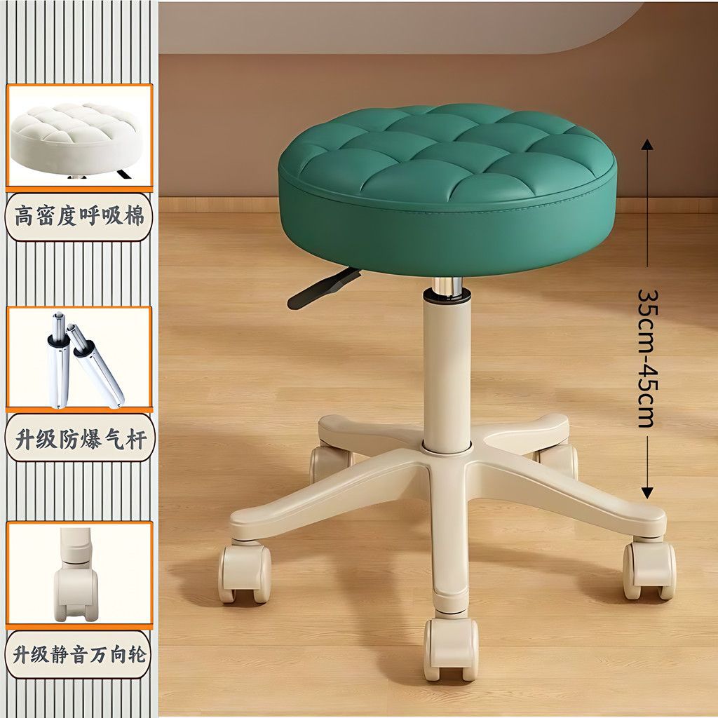 Taburete de elevación de poleas domésticas barbería simple taburete redondo rotativo de manicuría silla de elevación especial silla de bar rotativa image 16