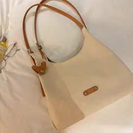 2025上新同款柔白海岸托特包包女大容量慵懒松弛感简约单肩腋下包