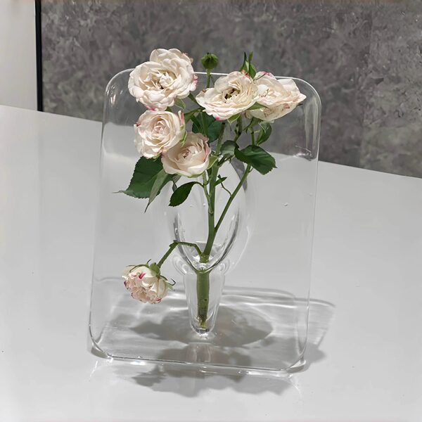 Acrylic transparent photo frame vase ornaments living room flower…