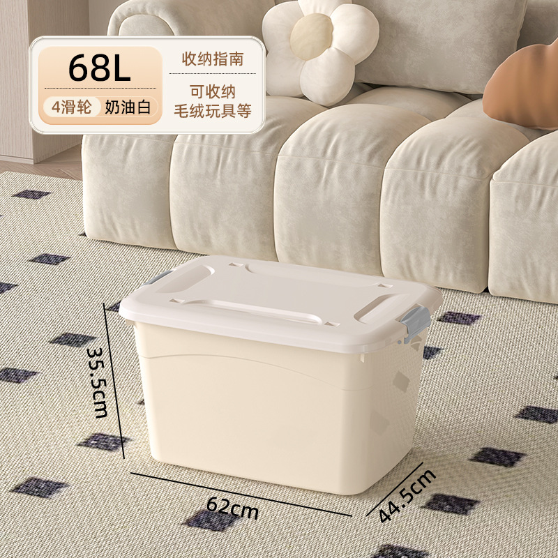 Caja de almacenamiento de plástico de estilo crema Caja de almacenamiento de edredón extra grande Caja de almacenamiento de juguetes Caja de almacenamiento de ropa