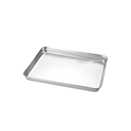 Stainless steel square plate wholesale rectangular flat barbecue tray restaurant spare dish plate rice noodle steamer plate wholesale