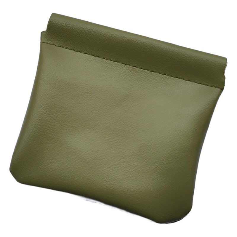 pu waterproof shrapnel automatic closed storage bag cosmetic bag portable key lipstick data cable storage bag small