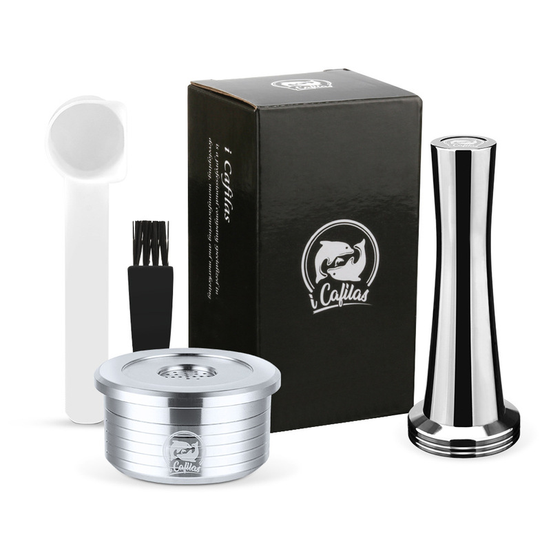 iCafilas powder Press Hammer Suit La Lavasa stainless steel capsule Italian concentrated coffee powder device gift spoon brush