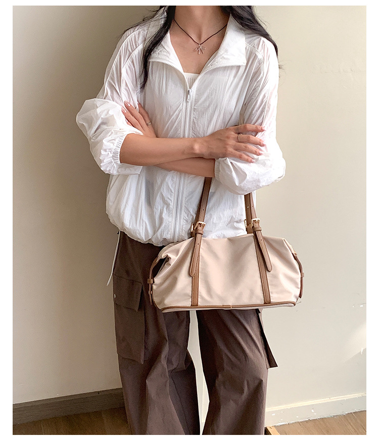 Nylon spalla grande capacità, semplice e versatile ascella ba, alla moda splicin, design di nicchia, pendolari donne_voghion.com