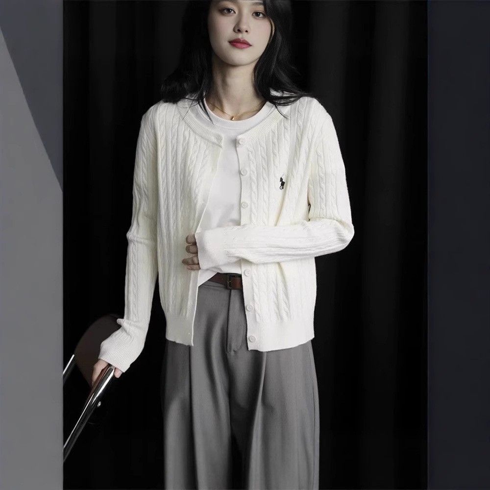 Macaron Farbe Strick pullover Stickerei Langarm Strickjacke Herbst und Winter neues Design Sinn Mode Pendler passendes Top