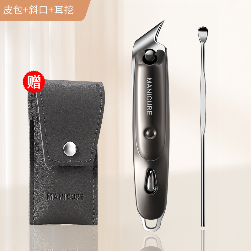 Cuchillo de uñas portátil regalo de cuchillo de uñas ajuste de pedicura en stock plegable único dedo tijeras de piel muerta biselada doméstica image 12