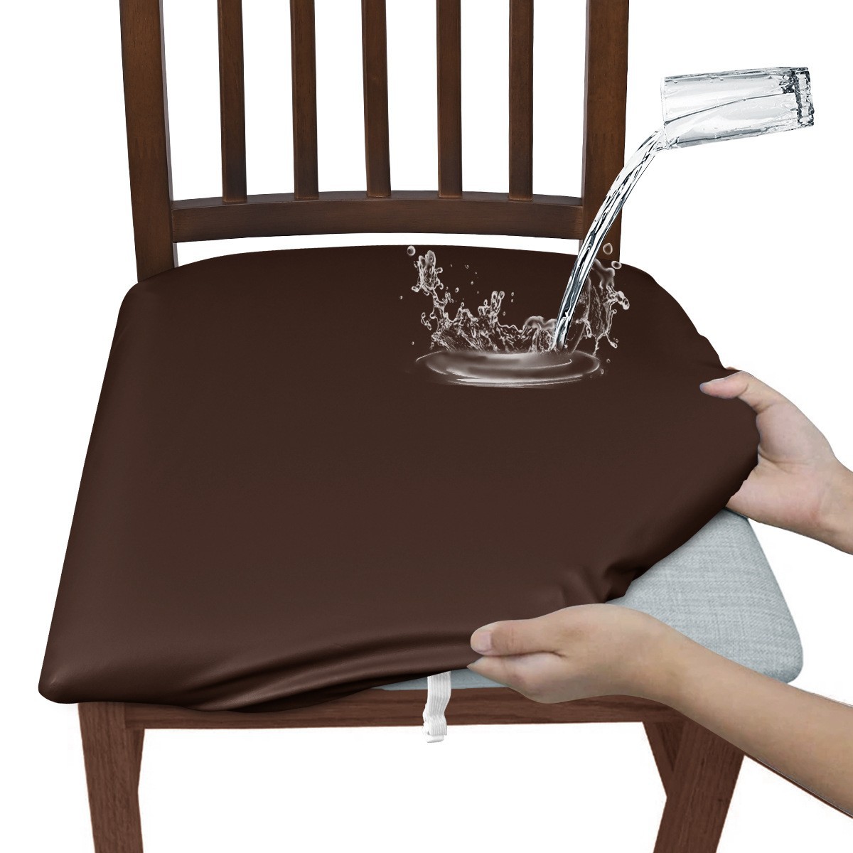 TEMU cubierta de silla en stock, cubierta de banco resistente al agua de seda de leche transfronteriza, cubierta de silla de mesa de comedor de hotel