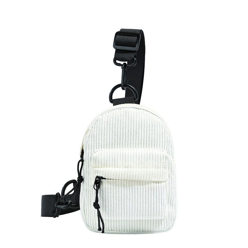 Otoño y invierno nuevo tipo de tela de seda para niños bolsa de pecho deportiva de ocio de viaje ligero bolso de cintura para niños de color sólido coreano bolso de cintura