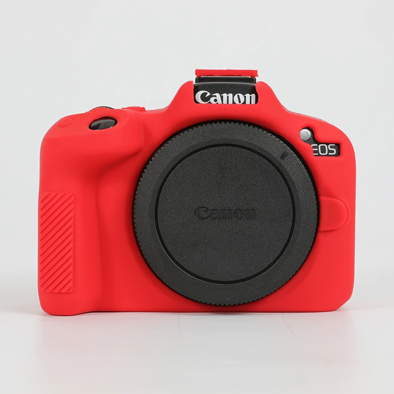 Силиконовый защитный чехол (Canon R50) — глянцевый резиновый чехол, лёгкий 22×13×1 см