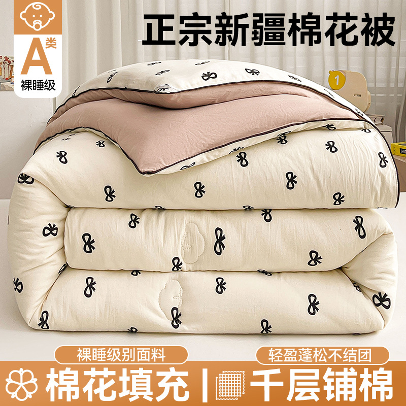 A类新疆棉花被棉絮原棉被芯冬被加厚保暖宿舍单人棉被褥春秋被子