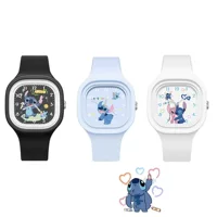 Новый милый детский мультфильм Stitch часы квартет высокое качество кожи ощущает силиконовый студенческий счетчик пальцев