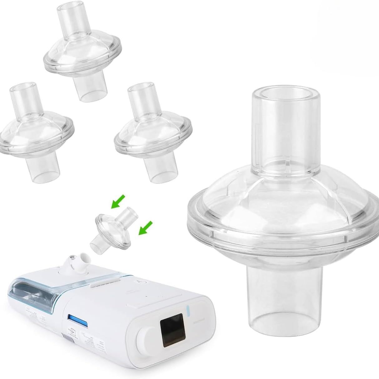 跨境 Cpap机器过滤器-1过滤器适用于与22mm和25mm Cpap管兼容的嵌