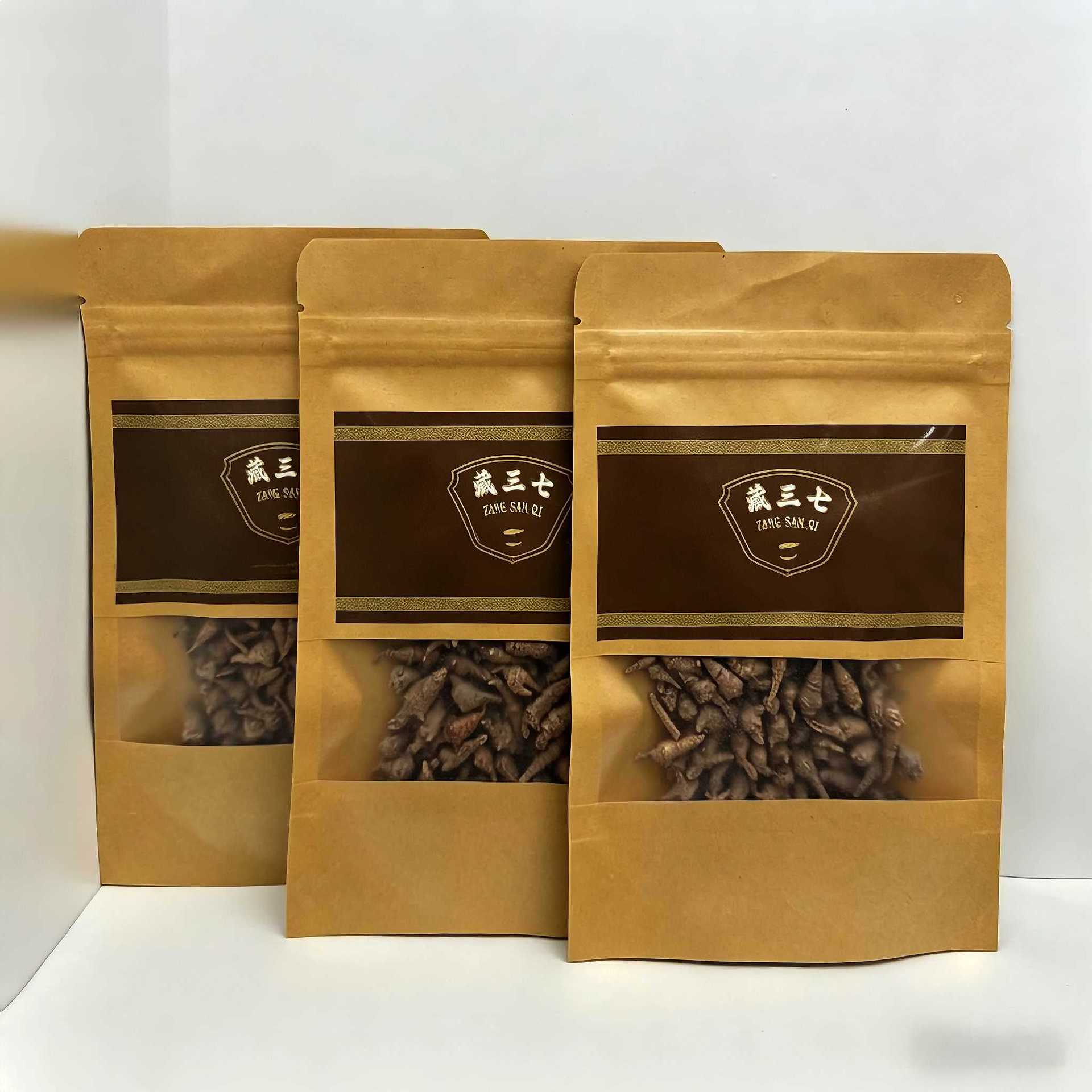 Tibetan Notoginseng Root Chunks Dried San Qi for Traditional Herbal Decoction 50g overview