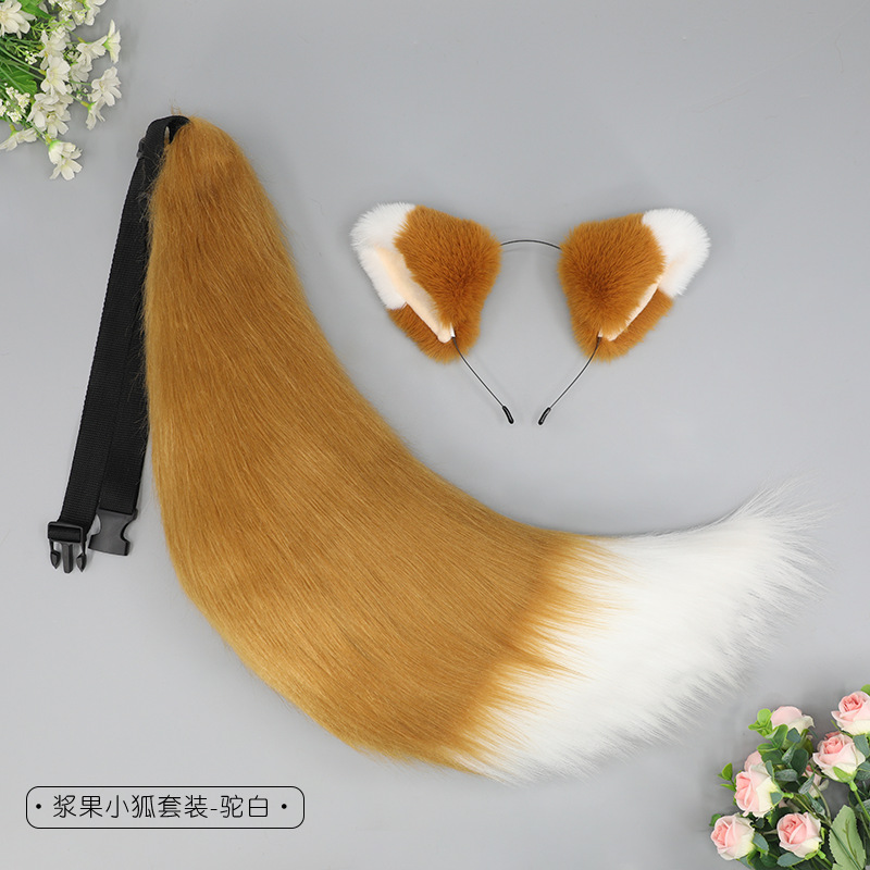 Felpa Lolita zorro oído diadema simulación bestia oído bestia cola cómico exposición Cosplay decorativo zorro oído accesorios para el cabello cola