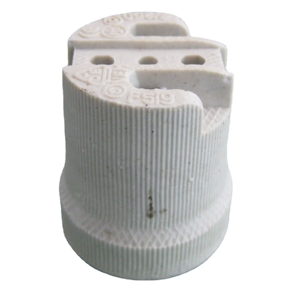 Цоколь E27 керамический, винтовой, термостойкий, круглый, с плоским основанием, для потолочного монтажа, для светодиодных ламп, энергосберегающий, Чжуншань