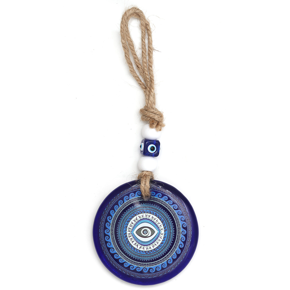 138g Weight Bag Pendant, Keychain Classification 1 Piece Quantity Holiday, Daily Occasion Glass Material Devil's Eye Pattern Unisex Gender Retro, Classic Style Style Retro Classic Style Devil's Eye Glass Unisex Bag Pendant Keychain 28