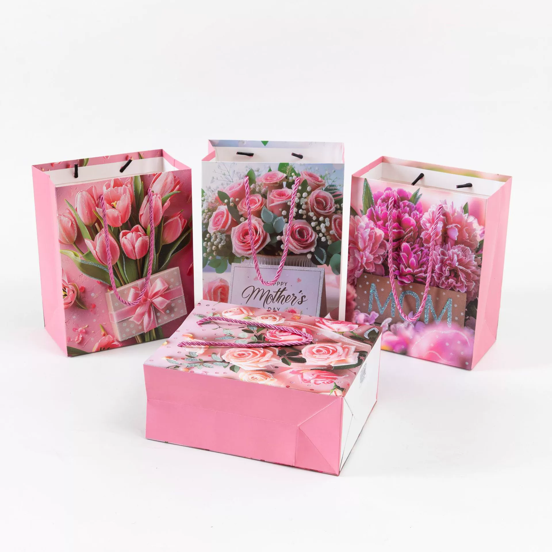 День учителя, сумка-тоут с цветком тюльпана, подарочная сумка на день матери, выпускной сезон, подарочная сумка с цветком, подарочная сумка, оптовая продажа