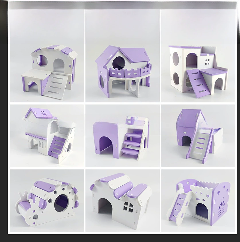 Hamster playset villa with house, swings and accessories, colorful, easy assembly