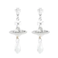 Silver saturn earrings es380