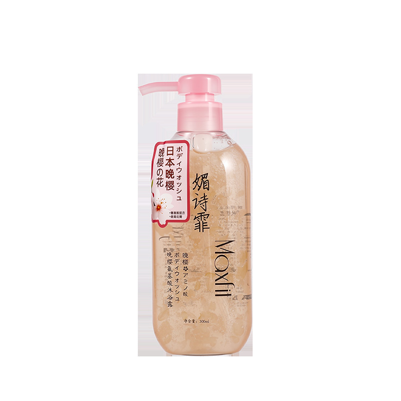 晚樱氨基酸花瓣沐浴露百合薄荷香水沐浴乳持久留香补水保湿润肤露|undefined